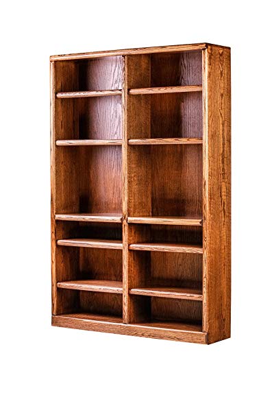 Forest Designs Bullnose Bookcase: 48W X 96H X 13D Unfinished Oak