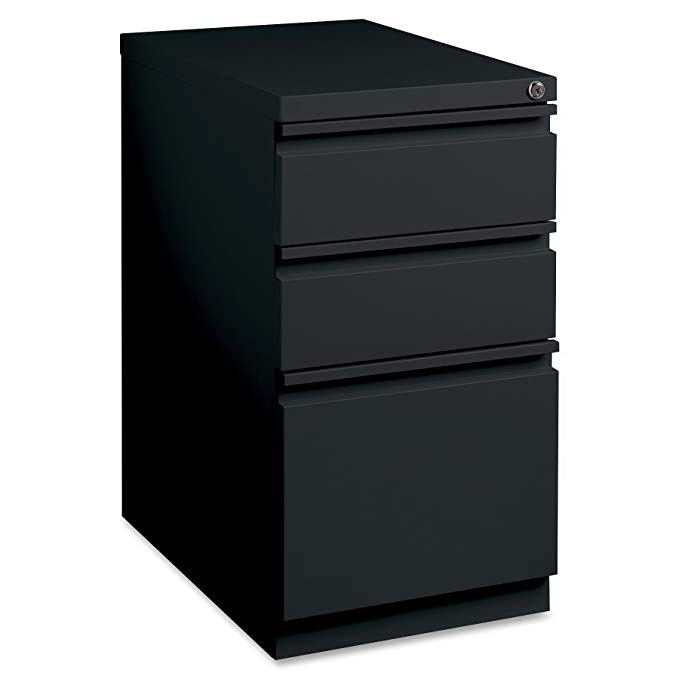 Lorell LLR49521 Mobile File Pedestal, Black