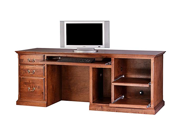 Forest Designs Traditional Alder Computer Desk: 78W x 30H x 28D 78w Whitewash Oak