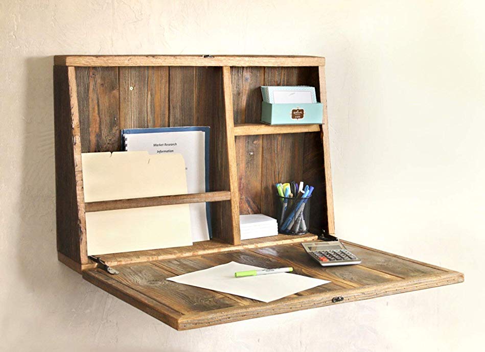 Drop Down Secretary Desk - Wall Mounted Desk