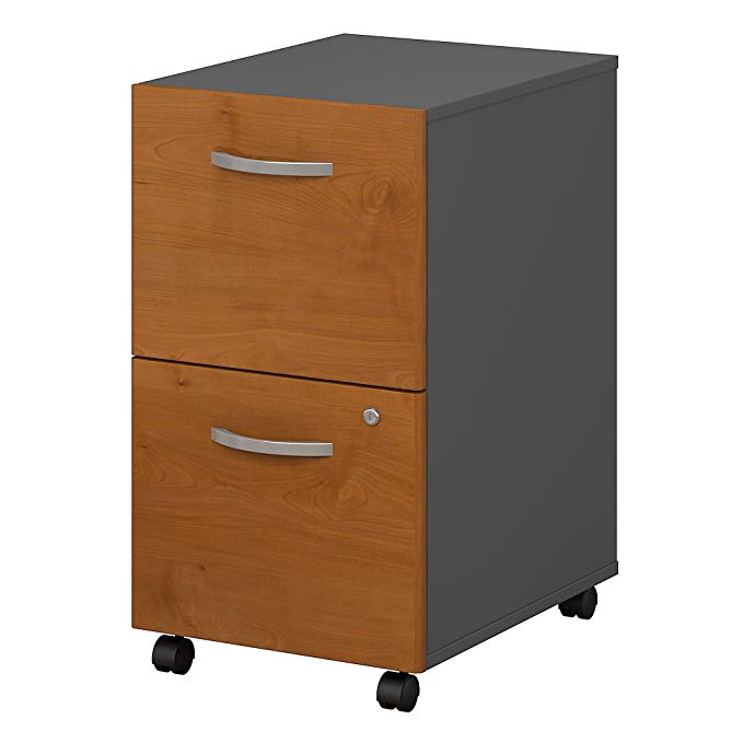 Bush Business Furniture Series C 2 Drawer Mobile File Cabinet in Natural Cherry