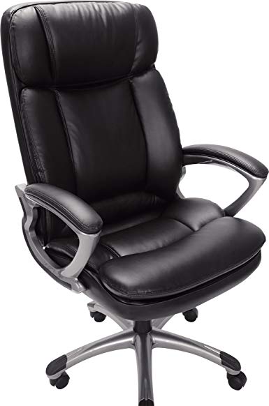 Serta 43675 Faux Leather Big & Tall Executive Chair, Black