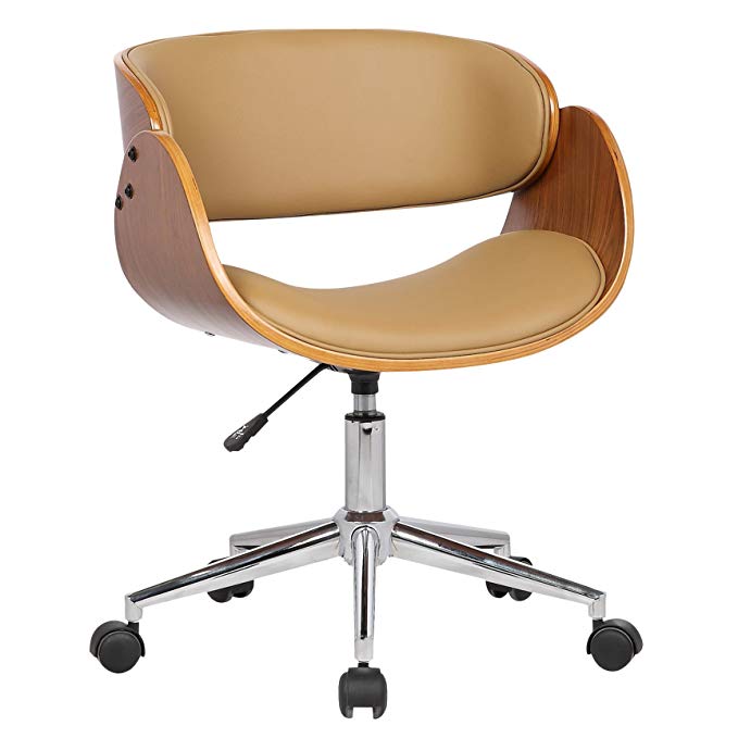 Porthos Home Lydia Office Chair, Stylish Home Office Desk Chair, Height Adjustable, 360 Swivel, with Caster Wheels Unique Luxury Designer Office Chairs Size 21 x 32