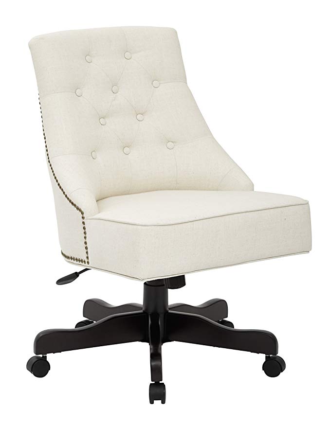 INSPIRED by Bassett BP-REBEX-L32-osp Rebecca Office Chair, Linen