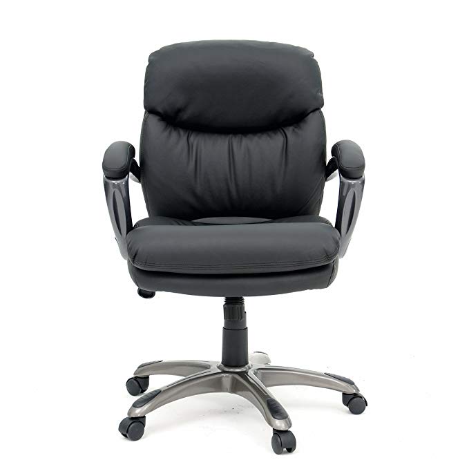 Sauder 410008 Office Black DuraPlush Managers Chair