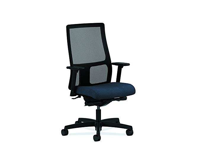 HON Ignition Series Mid-Back Work Chair - Mesh Computer Chair for Office Desk, Blue (HIWM3)