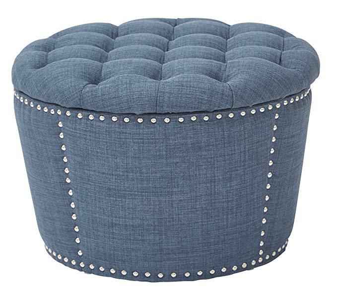 OSP Accents SB239-M36-osp Lacey Tufted Storage Set, Milford Indigo