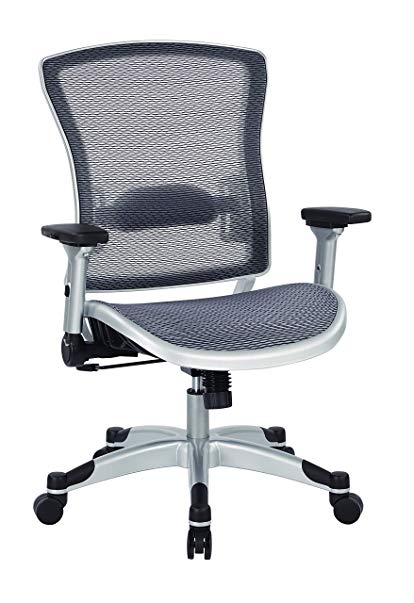 Space Seating 317-66C61F6-osp Executive Breathable Mesh Back Chair, Platinum